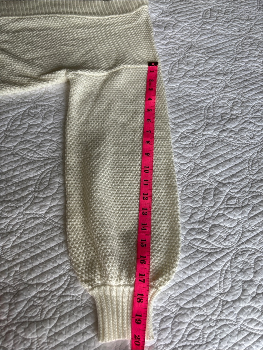 NWT Quince Ivory Waffle Stitch Open-Front Knit Cardigan 100% Organic Cotton S - Picture 11 of 13